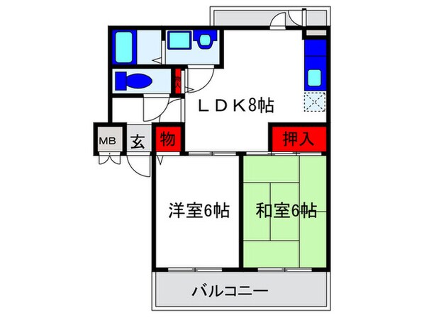 アヴィタション岡町の物件間取画像